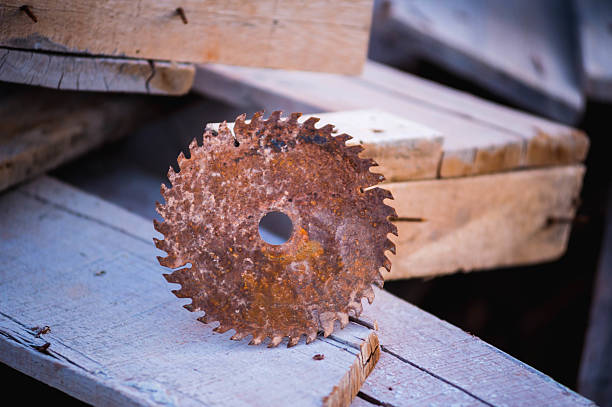 istock old Circular saw blade for wood work 496658506