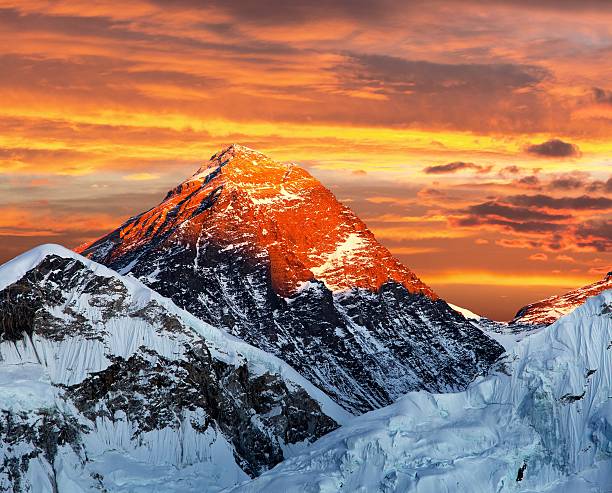 istock Evening colored view of Mount Everest from Kala Patthar 496659864