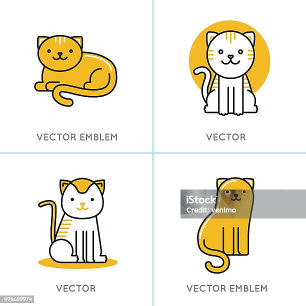 Vector Set Of Icons And Illustrations In Trendy Linear Style Stock Illustration - Download Image Now