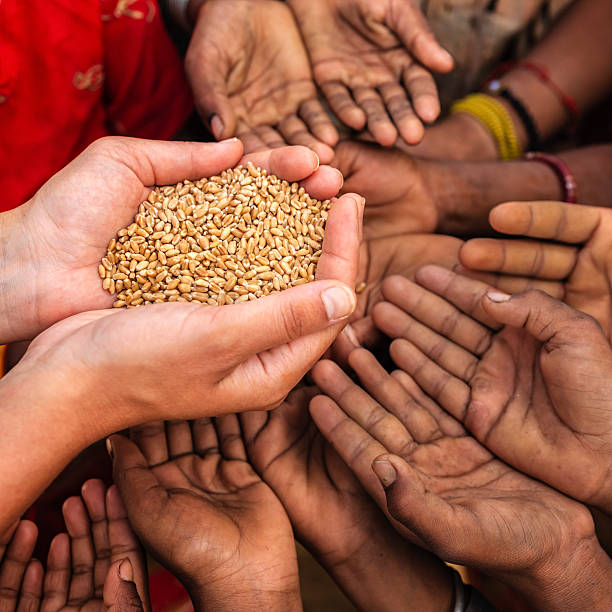 istock Poor Indian children asking for food, India 496661250
