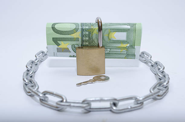 istock euro bill with padlock and chain 496662873