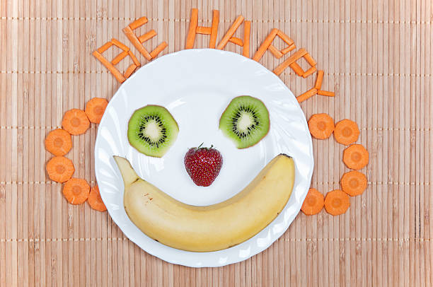 istock Fun food. Banana smile 496663147