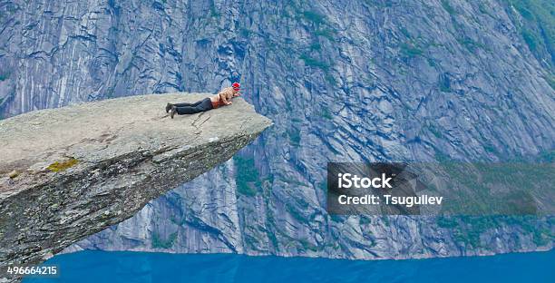 Famous Norwegian Rock Hiking Place Trolltunga Trolls Tongue Norway Stock Photo - Download Image Now