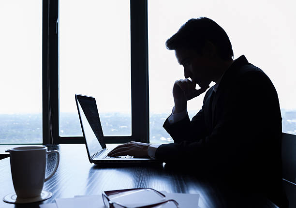 istock Businessman using laptop in the office 496664218