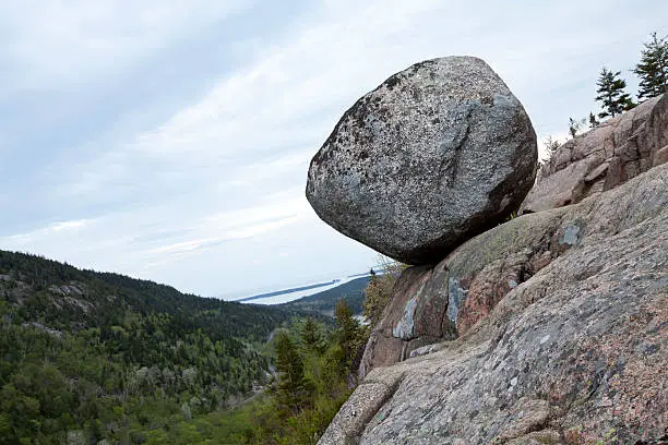 Photo of Bubble Rock at Acadia National Park, Maine