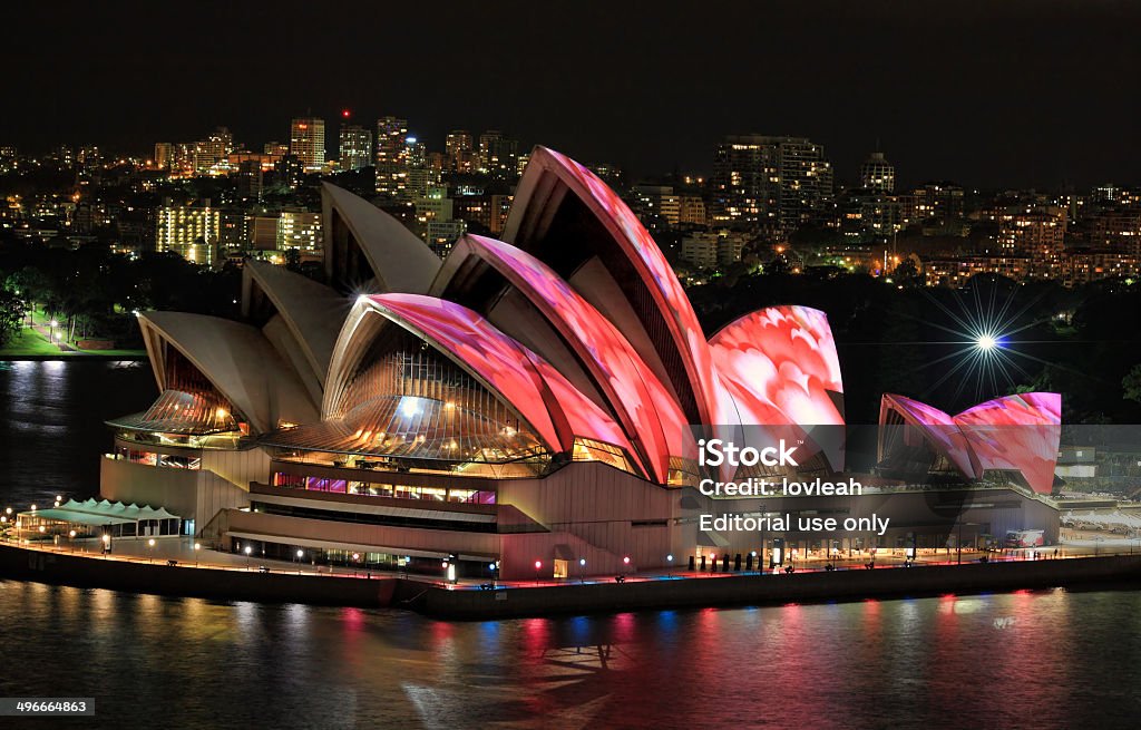 Der erhöhten Blick auf die Sydney Opera House - Lizenzfrei Dach Stock-Foto