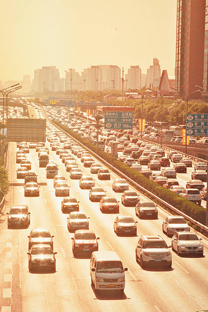 istock Busy Highway in Beijing, China 496665142