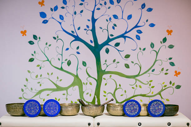istock bowls for meditation in the massage parlor,singing bowls 496665170