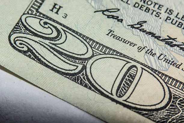 istock twenty us Dollar bill, super macro, close up photo 496665837