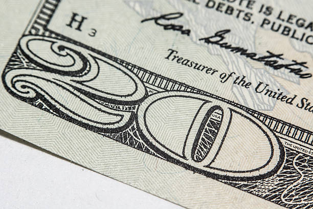 istock twenty us Dollar bill, super macro, close up photo 496665865
