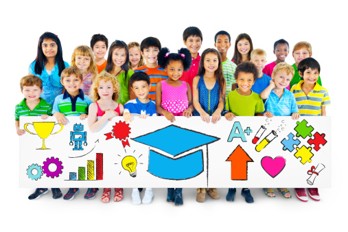 Group of Children with Learning Concept