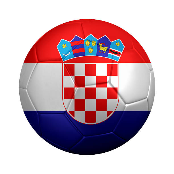 istock Soccer Ball Dressed in Croatia's Flag 496667115