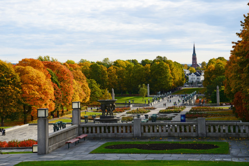 Vigeland Park in Oslo, Norway during Autumn