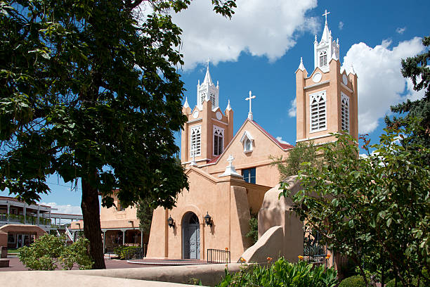 chiesa di san filippo neri di albuquerque - albuquerque catholicism church new mexico foto e immagini stock