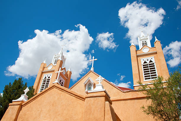 chiesa di san filippo neri di albuquerque - albuquerque catholicism church new mexico foto e immagini stock