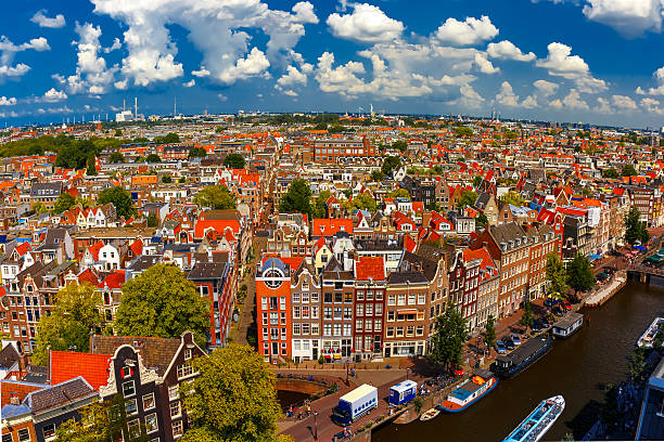 istock Amsterdam city view from Westerkerk, Holland, Netherlands 496678372