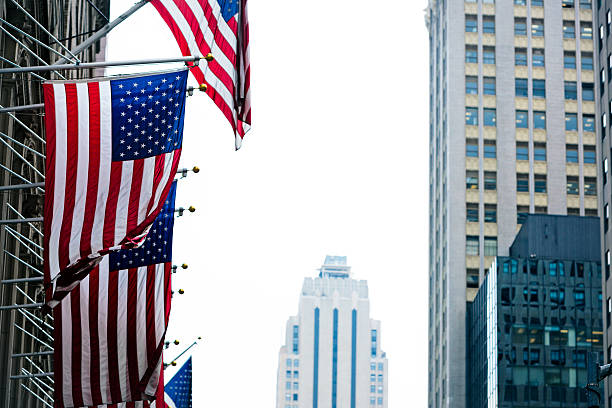 istock US Flags and buildings in the Financial District 496678648