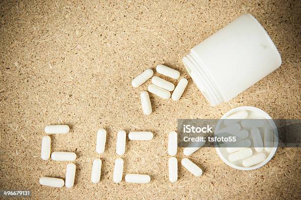 Medicines Prescribed By A Physician Stock Photo - Download Image Now - Alternative Therapy, Backgrounds, Capsule - Medicine