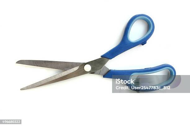 Scissor Stock Photo - Download Image Now - Scissors, Surgical Scissors, Blue