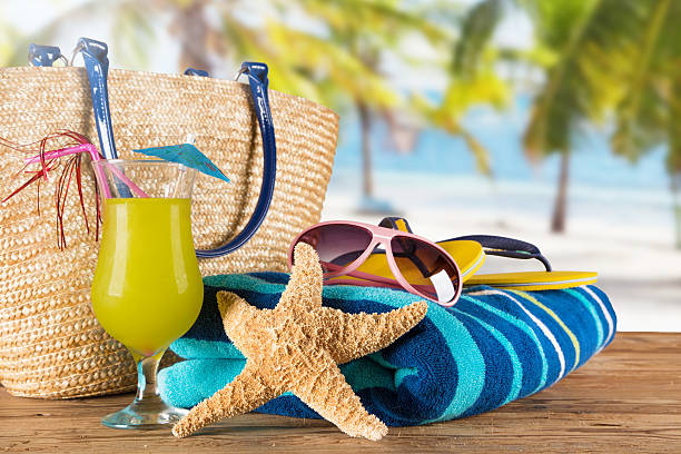 istock Close-up of summer accessories. 496680679