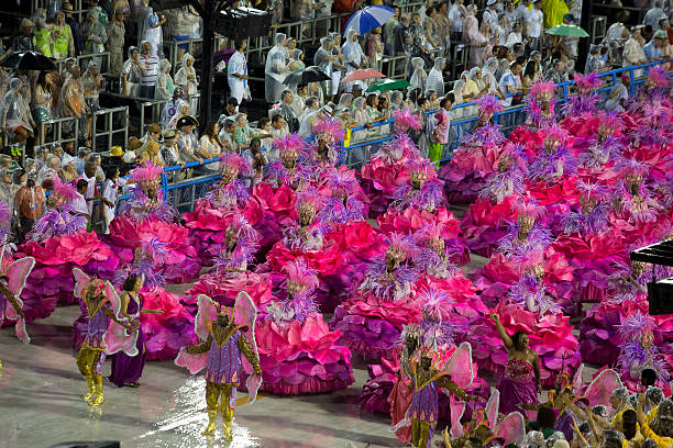 samba 학교 프레젠테이션 sambodrome, 리우데자네이루 사육제 - rio carnival 뉴스 사진 이미지