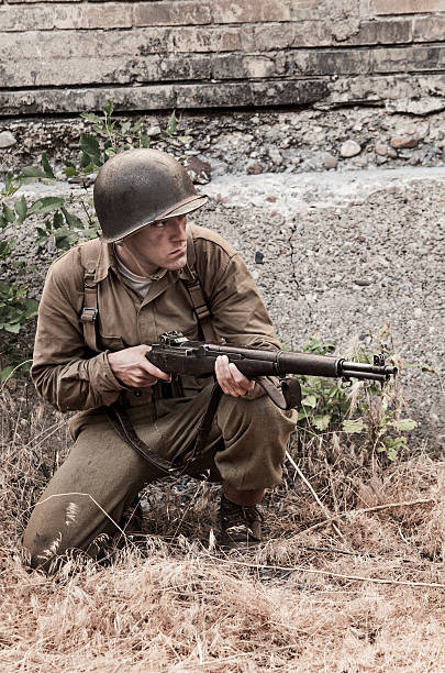 istock Soldier on Patrol WWII 496681916