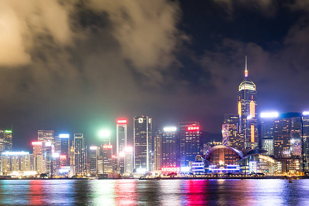 istock Victoria Harbor in Hong Kong at night 496682061
