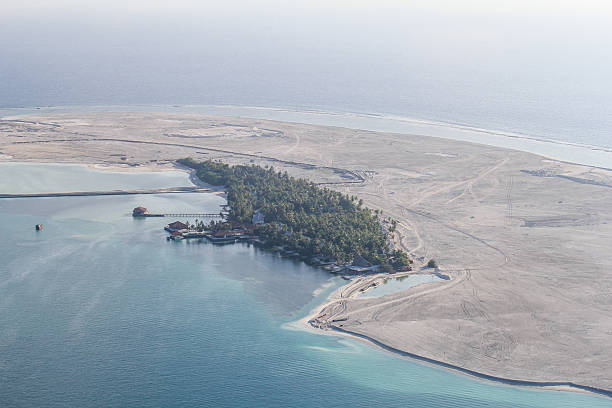 Bird eye view at the Indian Ocean, Maldives