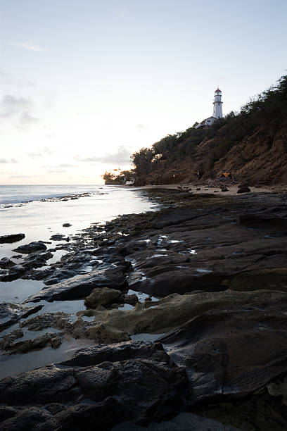 istock Coastline with Diamond Head Lighthouse on Oahu in Hawaii 496685358