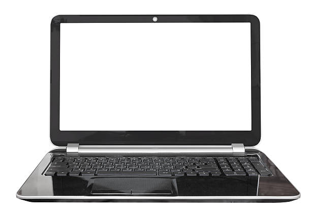 istock front view of black laptop with cut out screen 496685611