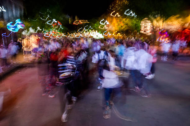 istock Austin Texas downtown exciting city nightlife abstract motion blur 496686002