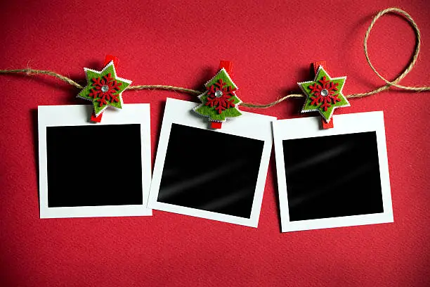 Photo of Christmas polaroid photo frames