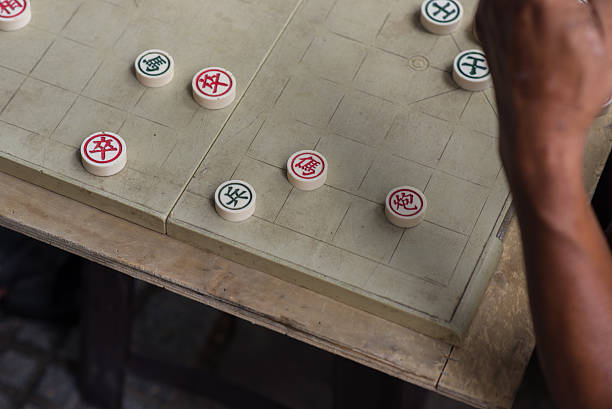 istock Chinese traditional chess game which people often play in parks 496688574