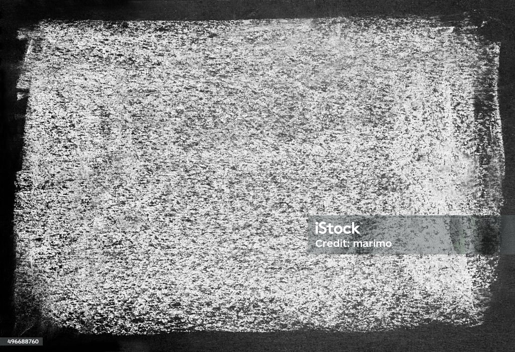 Textured Effect Background of dirty white texture on black. Chalk - Art Equipment Stock Photo