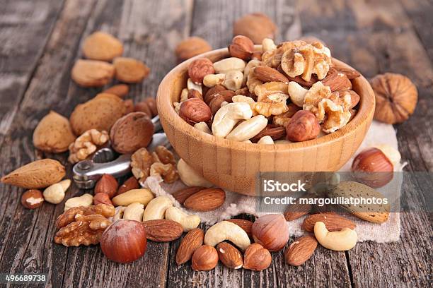 Assorted Nuts Stock Photo - Download Image Now - Nut - Food, Dried Fruit, Variation