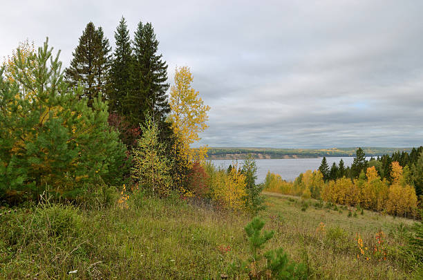 istock autumn sky forest  meadow hills 496698896