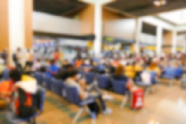 istock blurry defocused image of passenger at the airport terminal 496700922