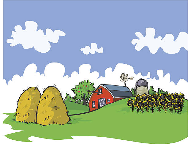 Farm Hintergrund. – Vektorgrafik