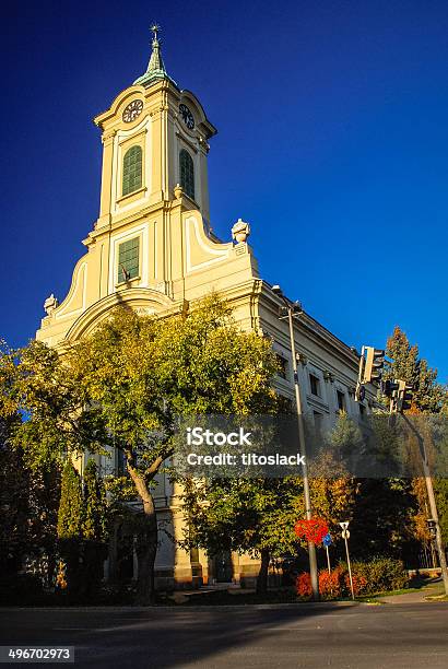 The Great Lutheran Church In Békéscsaba Hungary Stock Photo - Download Image Now - Bell Tower - Tower, Church, City