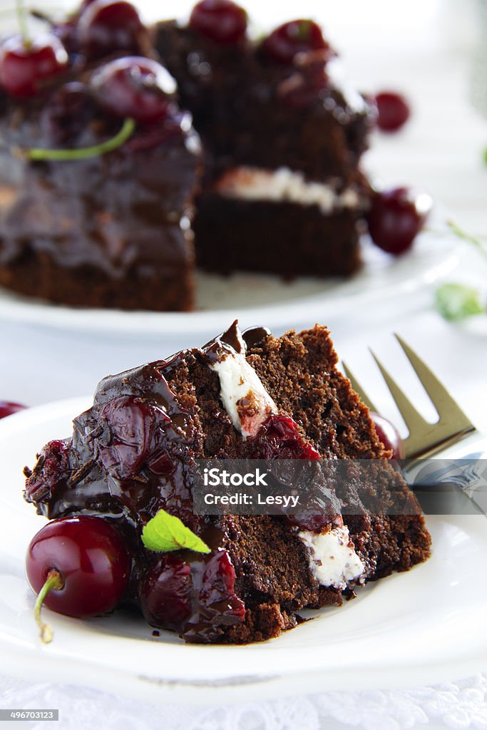 Chocolate Schokoladenkuchen - Lizenzfrei Dessert Stock-Foto