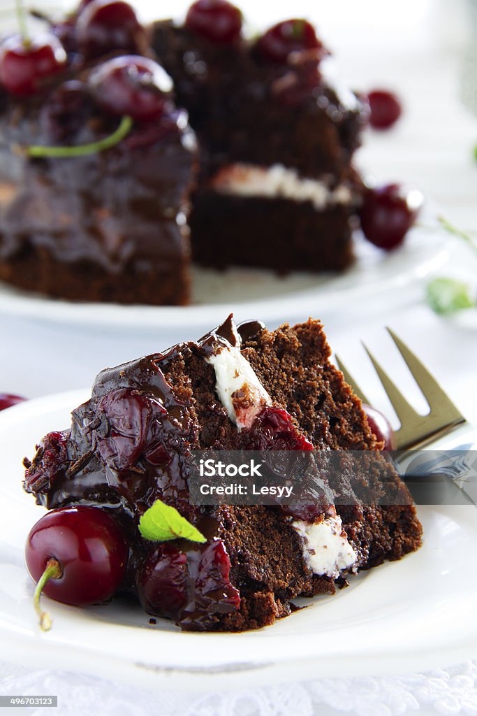 Bolo de Chocolate - Royalty-free Alimentação Não-saudável Foto de stock