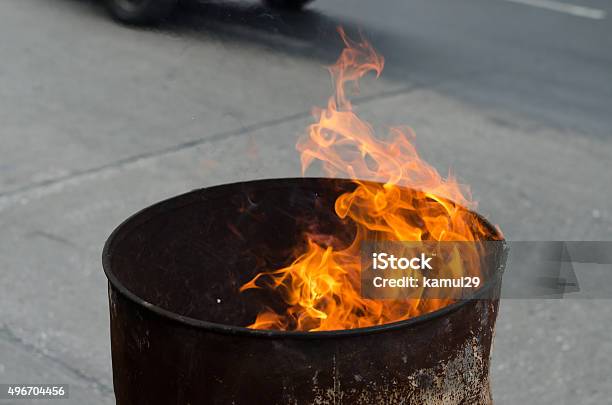 Ancestor Worship On Chinese New Year And Burning Paper Gold Stock Photo - Download Image Now