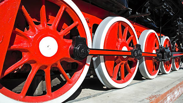 istock The engine driving the ancient Russian (Soviet) locomotive 496704531