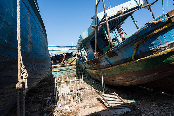 istock Arabs abandoned fishing boats 496704532