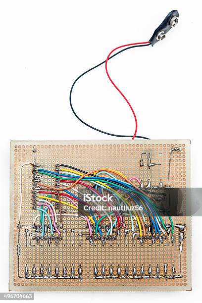 Electronic Integrated Circuit Stock Photo - Download Image Now - Abstract, Backgrounds, CPU