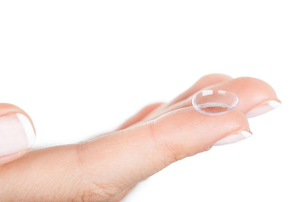 istock Contact Lens on finger 496705919