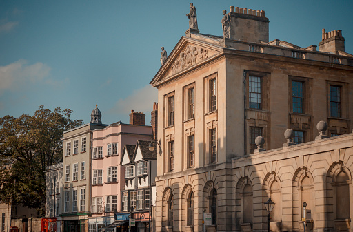 Oxford, UK - October 27, 2014: A view of High Street in Oxford, England