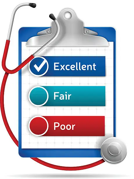 Vector illustration of Health Checklist Clipboard