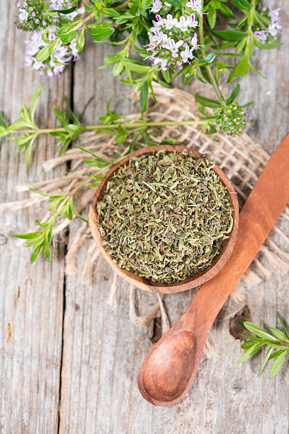istock Dried Winter Savory in a bowl 496706657