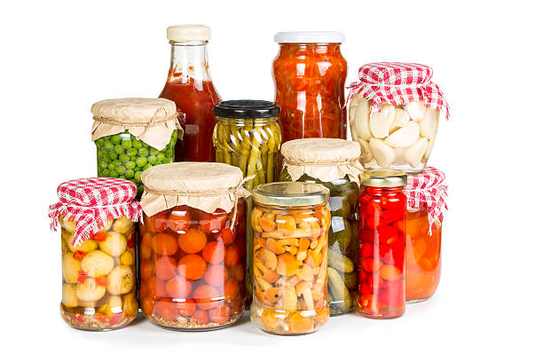 istock Marinated vegetables in glass jars 496706851
